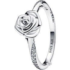 Pandora Kubisk Zirkon - Sølv Ringe Pandora Rose in Bloom Ring - Silver/Transparent
