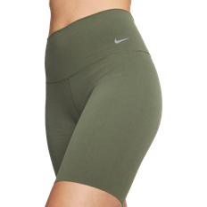 Nike Women's Zenvy Gentle Support High Waisted 8" Biker Shorts - Cargo Khaki/Black