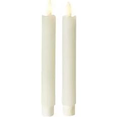 Plast Lysestager, Lys & Dufte Conzept Stage Light White LED-lys 18cm 2stk
