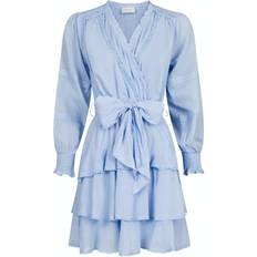Blå - Dame - Flæse - Korte kjoler Neo Noir Ada S Voile Dress - Light Blue