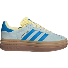 Adidas 46 ½ - Dame - Læder Sneakers adidas Gazelle W - Almost Blue/Bright Blue/Almost Yellow