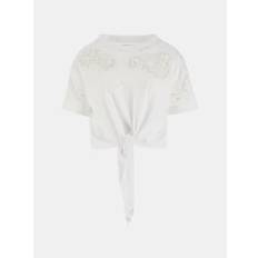Guess Rund hals Overdele Guess Ajour Lace T-Shirt White