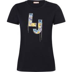 Liu Jo L T-shirts & Toppe Liu Jo Collection T-Shirt Damen Viskose Rundhals bedruckt, marine