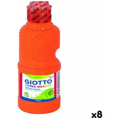 Tempera-maling Giotto Tempera Fluo Orange 250 ml 8 enheder