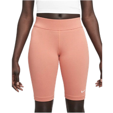 Nike Women's Sportswear Essential Mid Rise 10" Biker Shorts - Madder Root/White