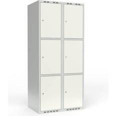 Straight Roof And Cylinder Lock White/Light Gray Opbevaringsskab 80x175cm