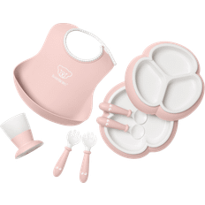 BabyBjörn Pink Sutteflasker & Service BabyBjörn Dinnerware Set, 8 pcs - Powder pink