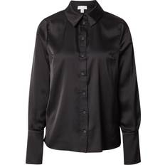 Topshop Skjorter Topshop Satin Button-Up Shirt in Black Fits Like 2-4
