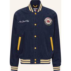 54 - Gul - S Overtøj Tommy Jeans International Games Varsity-Jacke aus Cord TWILIGHT INDIGO