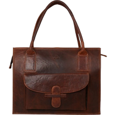 Adax Brun - Skind Tote Bag & Shopper tasker Adax Ragusa Valentina Shopping Bag - Dark Brown