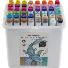 Panduro Kuglepenne Panduro Brush Tip Basic Colour Marker 48-pack