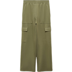 Mango Dame - Grøn Bukser & Shorts Mango Elastic Waist Cargo Pants - Khaki