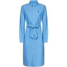 Polo Ralph Lauren Kjoler Polo Ralph Lauren Belted Cotton Oxford Shirt Dress - Light Blue