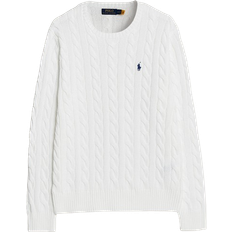 Polo Ralph Lauren Herre - L - Striktrøjer Sweatere Polo Ralph Lauren Cable Knit Sweater - White