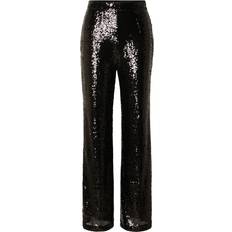 Dame - Paillet - Polyester - Sort Tøj Selected Femme Alaia HW Long Sequins Pant - Black