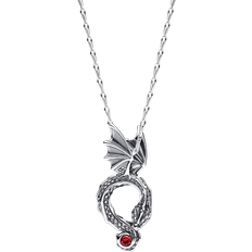 Pandora Game of Thrones Dragon Pendant Necklace - Silver/Red