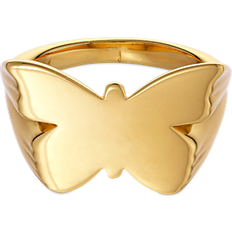 Sølv Ringe Jane Kønig Butterfly Signet Ring - Gold