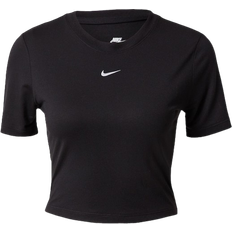 26 - Polyester - Rund hals T-shirts Nike Women's Sportswear Essential Slim Cropped T-shirt - Black/White