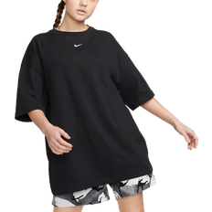 32 - Dame - Sort - XXL T-shirts Nike Women's Sportswear Essential Extra large T-shirt - Black/White