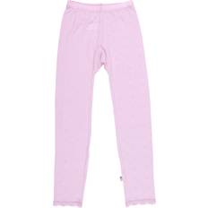 Leggings - Piger Sweatshirts Joha Leggings with Lace - Pastel Pink (26491-197-350)