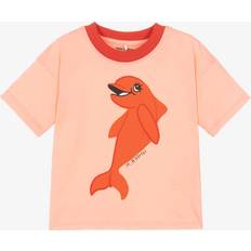Mini Rodini T-shirts Mini Rodini rød delfin T-shirt 104/110