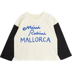 Mini Rodini T-shirts Mini Rodini GOTS Mallorca Långärmad T-shirt Naturvit