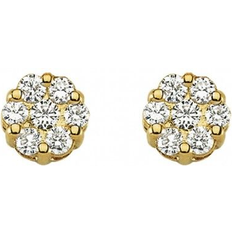 Nuran Lilja Stud Earrings - Gold/Diamonds