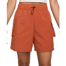 Dame - Nylon - Orange Bukser & Shorts Nike Sportswear Essential Women's Woven High Rise Shorts - Burnt Sunrise/Sail