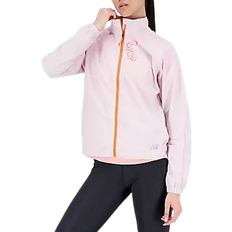 L - Pink Overtøj New Balance Women's Printed Impact Run Light Pack Jacket - Stone Pink