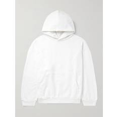 Balenciaga Herre Sweatere Balenciaga Logo-Print Cotton-Jersey Hoodie Men White