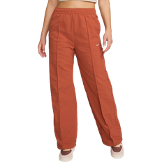 Dame - Nylon - Orange Bukser & Shorts Nike Women's Sportswear Everything Wovens Mid-Rise Open-Hem Pants - Burnt Sunrise/Sail