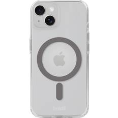 Holdit Apple iPhone 15 Mobiletuier Holdit Phone Case MagSafe Space Gray/Transparent iPhone 13