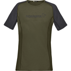 Norrøna Grøn T-shirts & Toppe Norrøna Women's Fjørå Equaliser Lightweight T-Shirt Olive Night, S, Olive Night