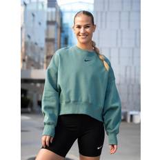 38 - Grøn - Oversized Overdele Nike Oversized Sportswear Phoenix Fleece-sweatshirt med rund hals til kvinder grøn EU 40-42