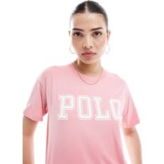 Polo Ralph Lauren Dame T-shirts Polo Ralph Lauren Lyserød T-shirt med logoprint på brystet