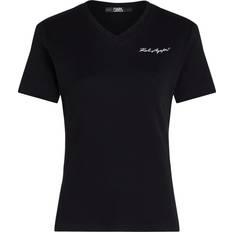 Karl Lagerfeld V-udskæring T-shirts & Toppe Karl Lagerfeld Shirts sort hvid sort hvid