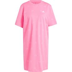 20 - 32 - Kort ærme Kjoler adidas Tiro Summer T-shirt-kjole Lucid Pink Black