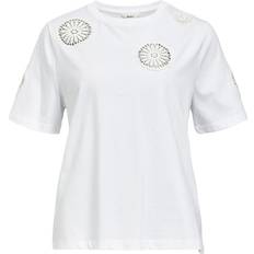 Object Bomuld Overdele Object Broderet T-shirt hvid