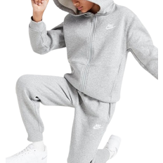 Nike Piger Tracksuits Nike Junior Club Fleece Full Zip Tracksuit - Grey