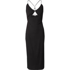 Korte kjoler - Sort - XXS Calvin Klein Tie Detail Cut Out Midi Dress Black