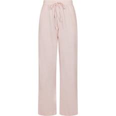 4 - M - Pink Tøj Neo Noir Sonar Linen Pants - Rose Smoke