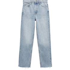 Mango 10 Bukser & Shorts Mango Blanca Straight Fit Cropped Jeans - Medium Blue