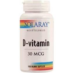 Solaray D-Vitamin 30mcg 100 stk