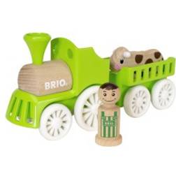 BRIO Lokomotiv med vogn og ko 30267