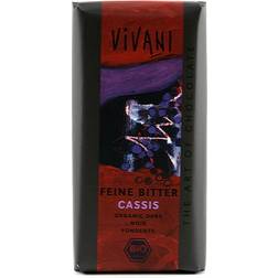 Vivani Mørk Chokolade Fyldt med Cassis 100g