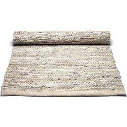 Rug Solid Leather Beige 75x200cm