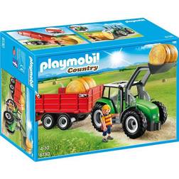 Playmobil Stor Traktor Med Trailer 6130