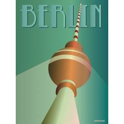Vissevasse Berlin Fjernsyntårnet Plakat 15x21cm