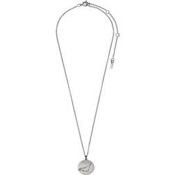 Pilgrim Capricorn Necklace - Silver/Transparent