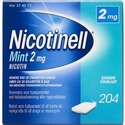 Nicotinell Mint 2mg 204 stk Tyggegummi